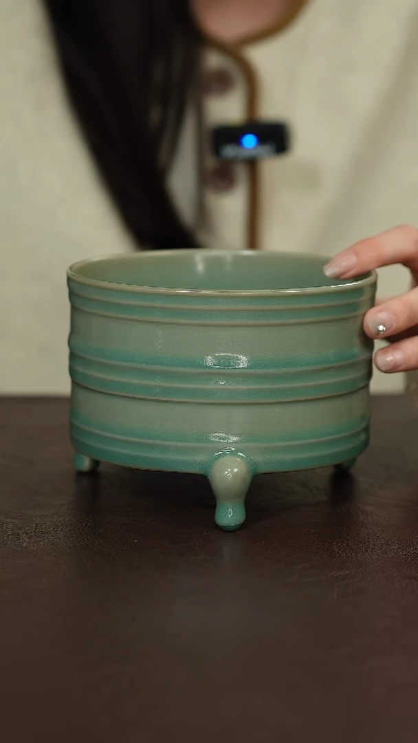 摆件陶原矿原釉汝宋汝瓷