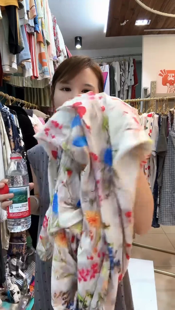 莫奈花园长裙连衣裙