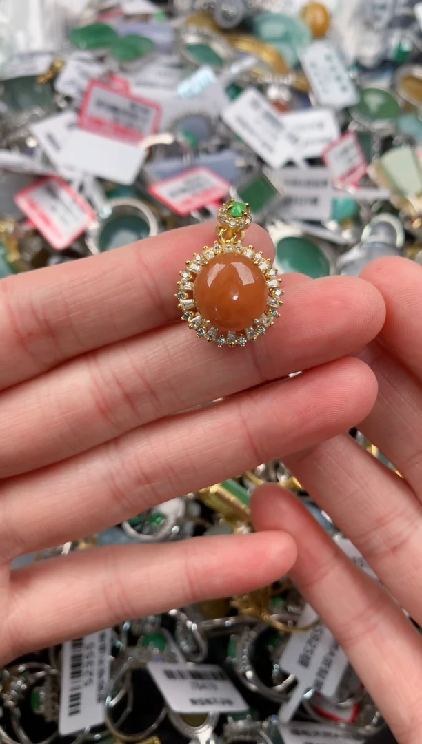 银S925镶嵌戒指翡翠111--1