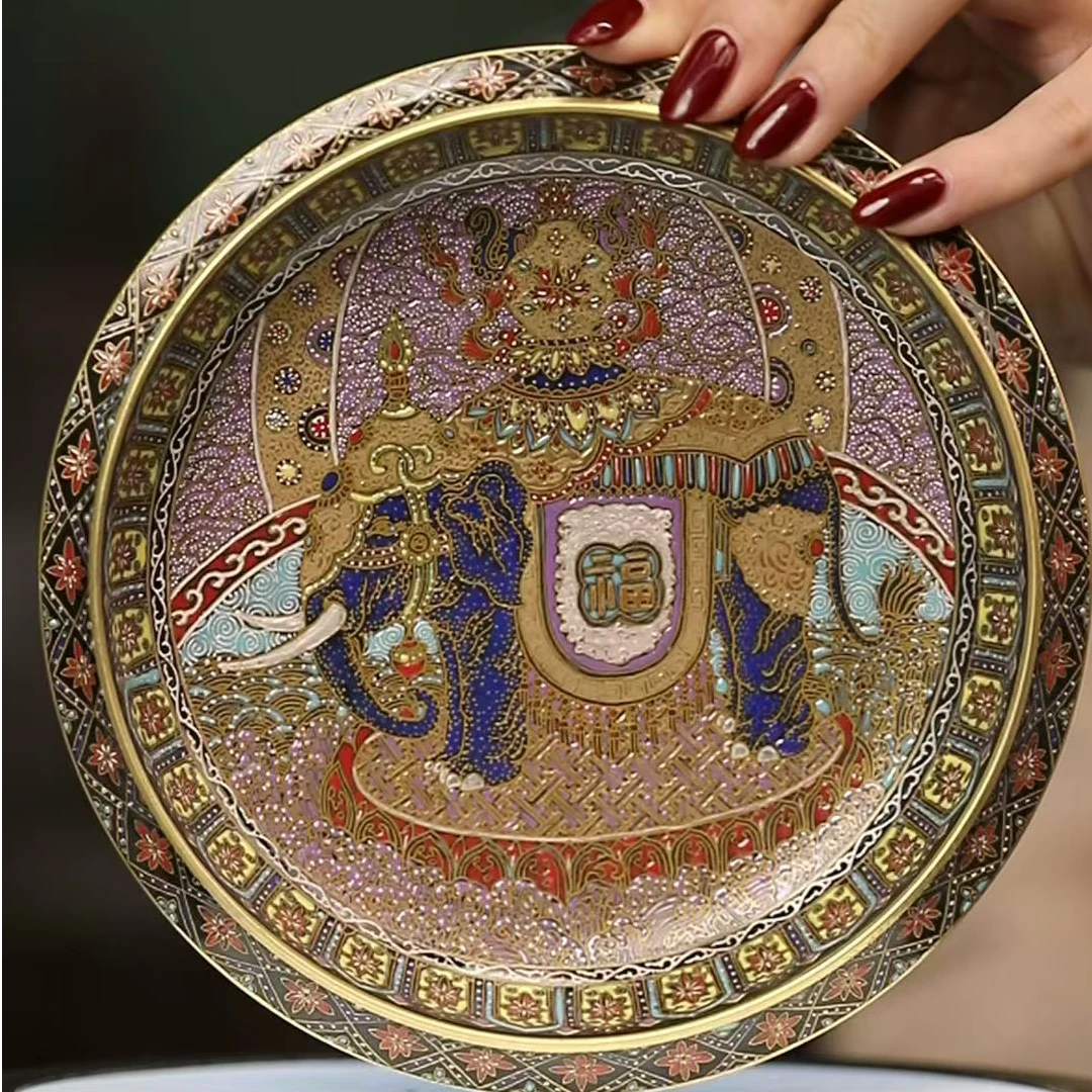 12.28a/m15a7/珐琅彩太平有象壶承