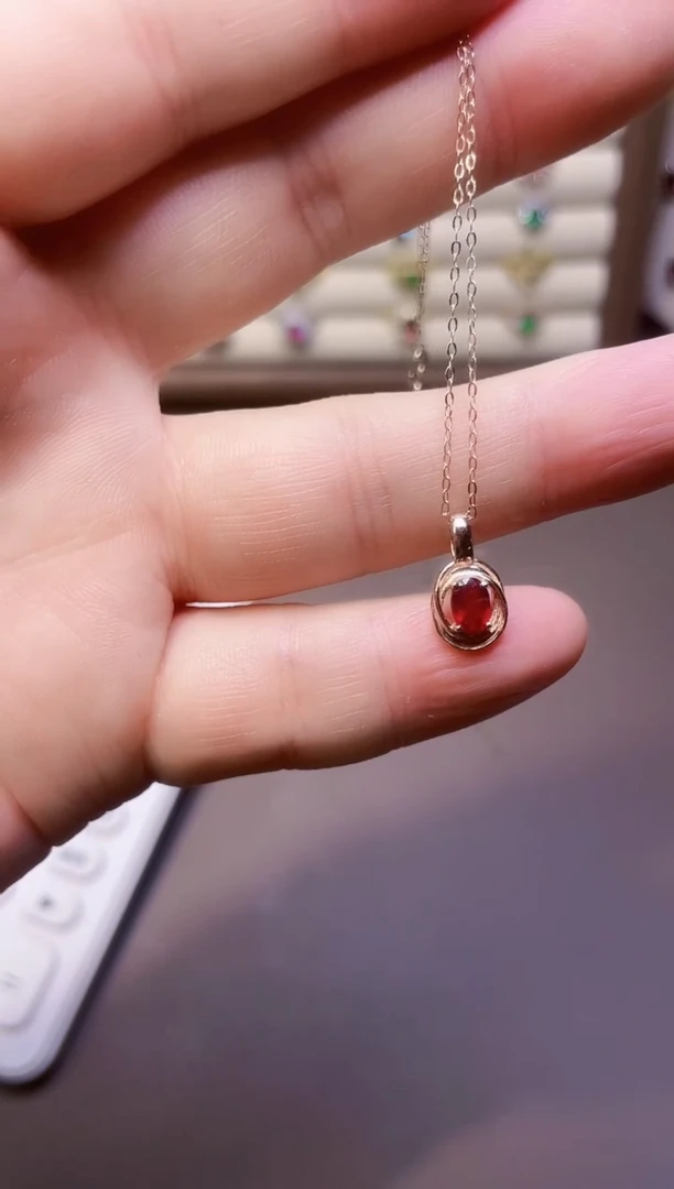 【闪购商品】红宝石颈饰银S925镶嵌1