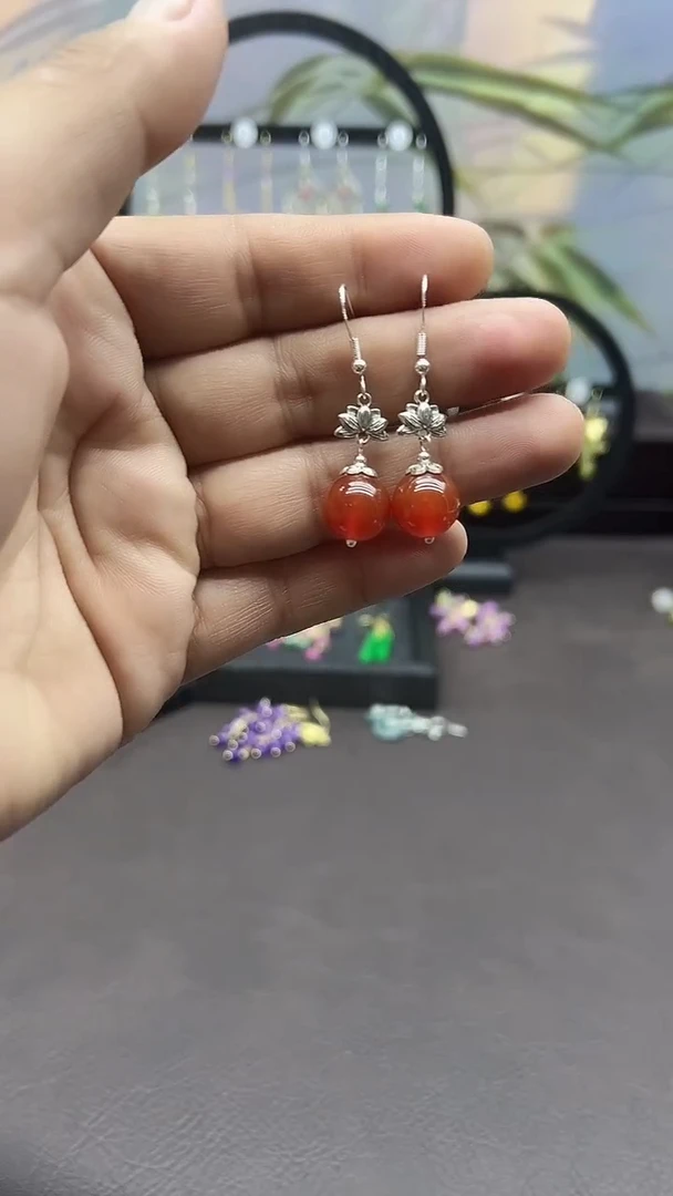 未镶嵌耳饰玛瑙/玉髓010