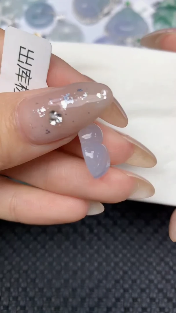 颈饰18K金镶嵌翡翠天然缅甸翡翠a货百元以上9元证书费自理