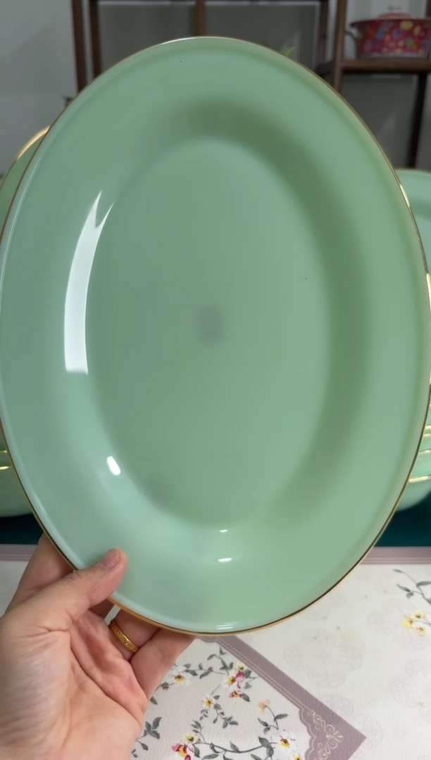 1 2英寸玉瓷鱼盘1个【贝美】