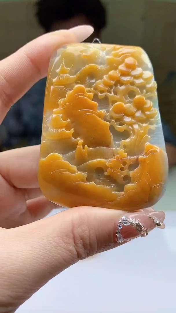 【闪购商品】定制翡翠未镶嵌4688ty-毛货挂件123