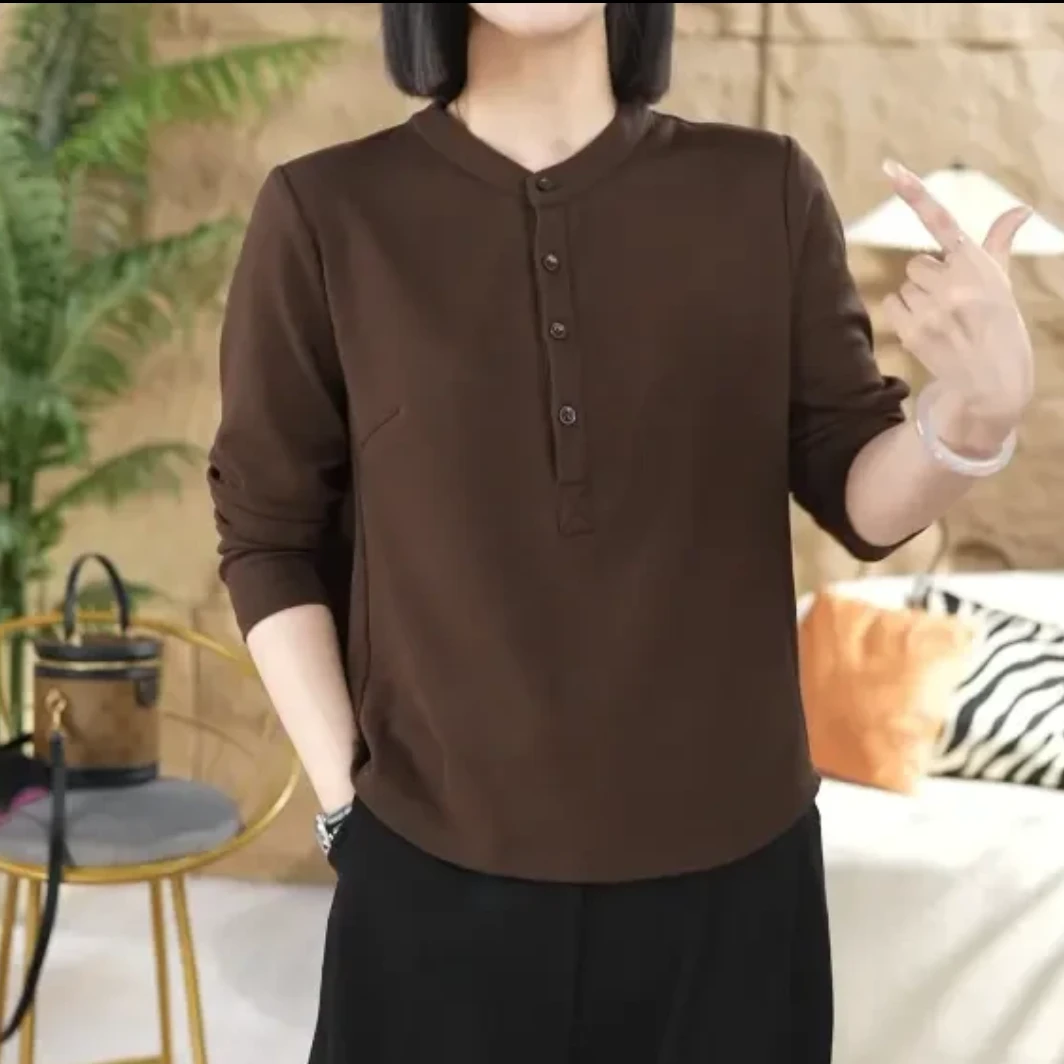 9243女士纯色三粒扣简约设计感百搭上衣