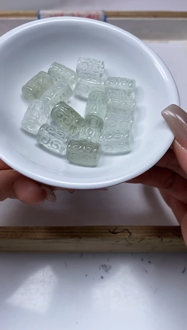 【闪购商品】水晶散珠未镶嵌T207 绿水晶 回纹桶珠1个18元