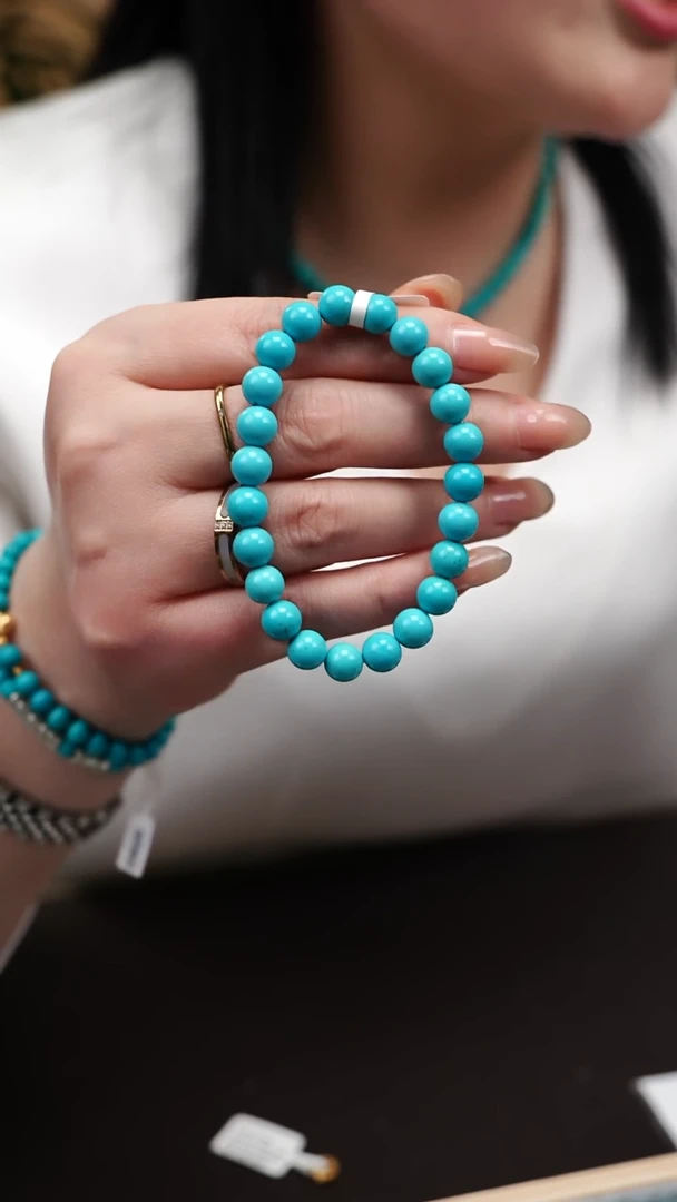 未镶嵌绿松石手链B0226