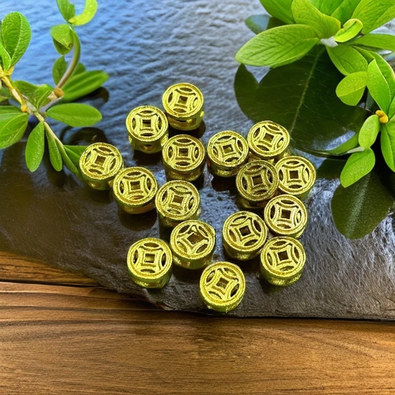 铜合金镂空铜钱隔珠散珠DIY手工串珠制作配件