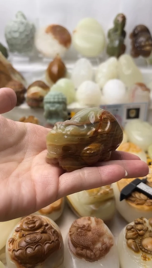 石材古青石棉纹正常不退换飞天貔貅默认微瑕