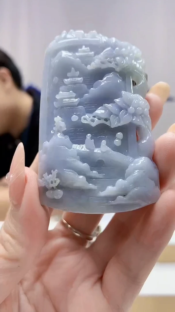 未镶嵌定制翡翠5145DD-毛货挂件59