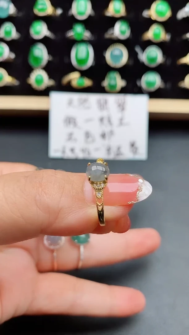 【闪购商品】翡翠戒指银S925镶嵌80500