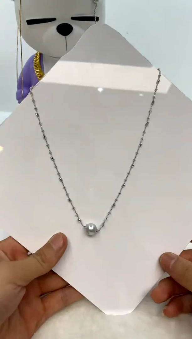 颈饰银S925镶嵌海水珍珠10