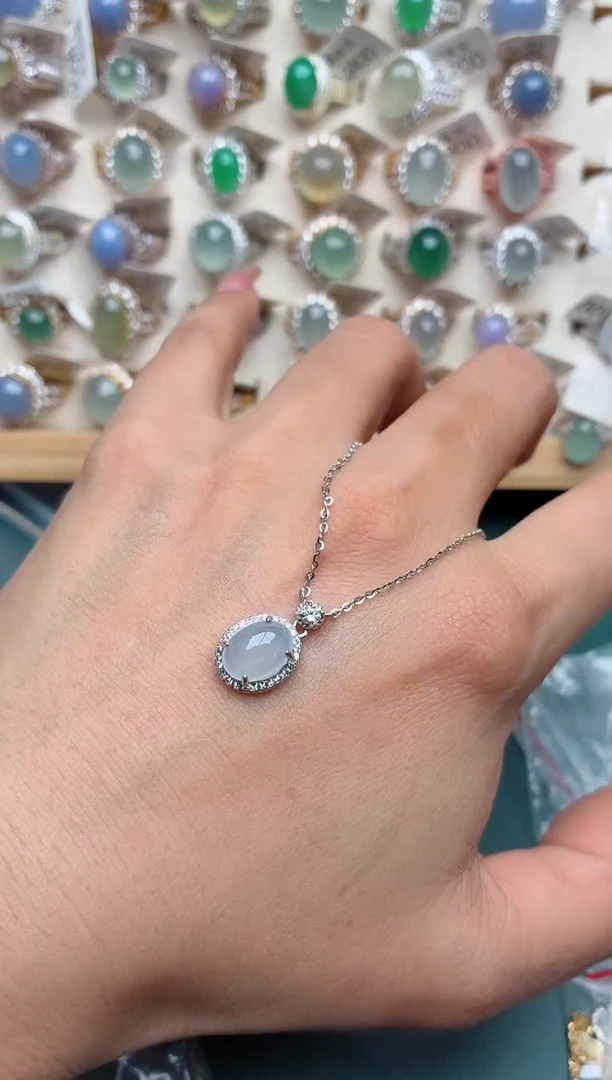 银S925镶嵌戒指翡翠.