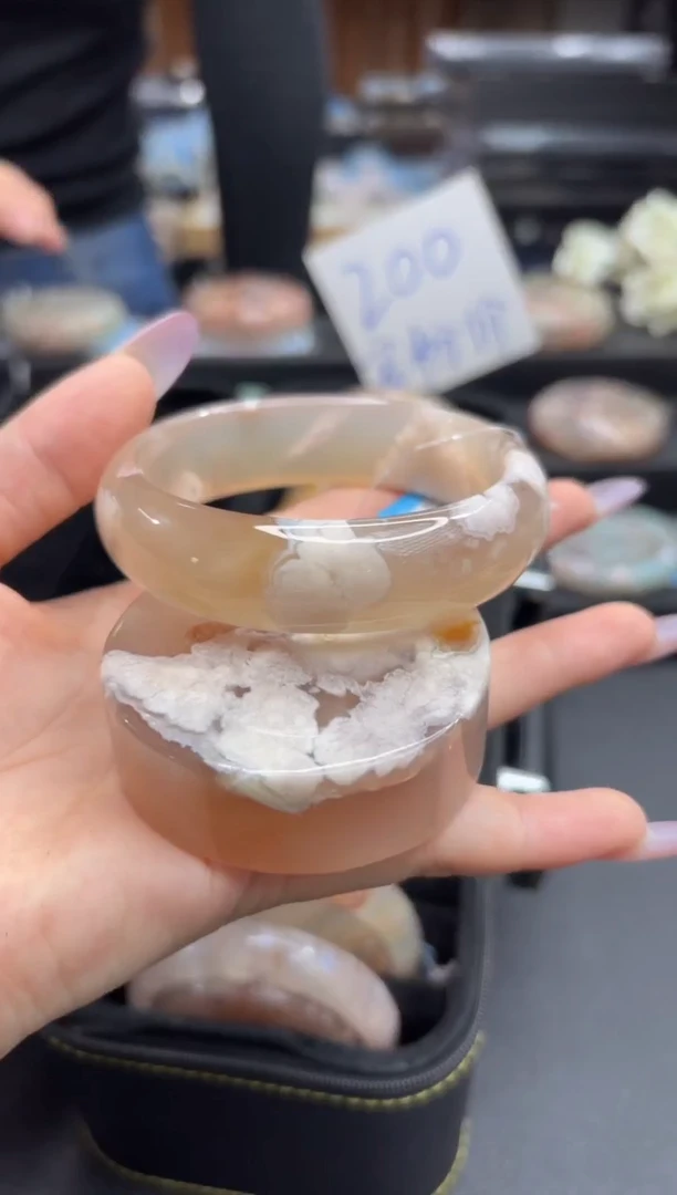 未镶嵌手镯石英质玉A80(60圈赠送镯心)