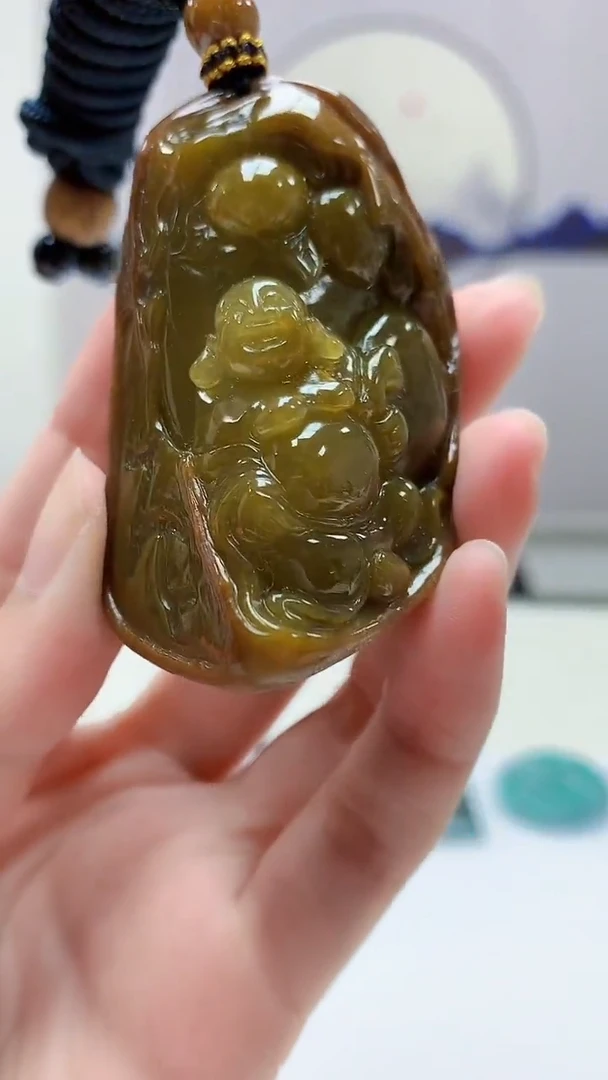 定制翡翠未镶嵌火*火5028zm-毛货挂件