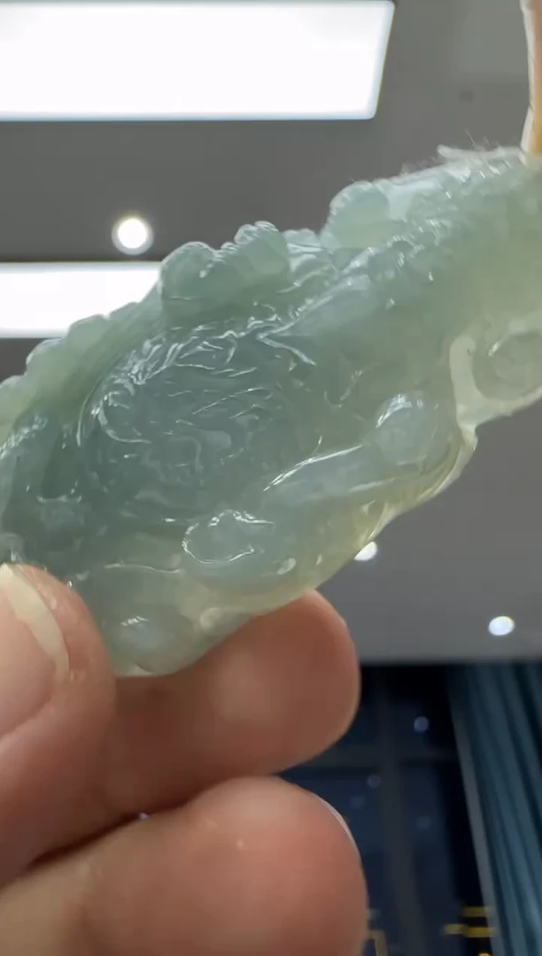 颈饰未镶嵌翡翠天然翡翠A货孤品一件