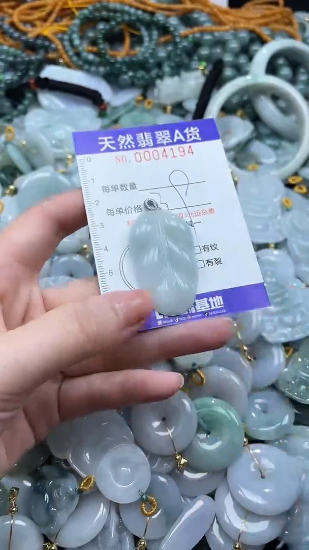 翡翠未镶嵌颈饰04194