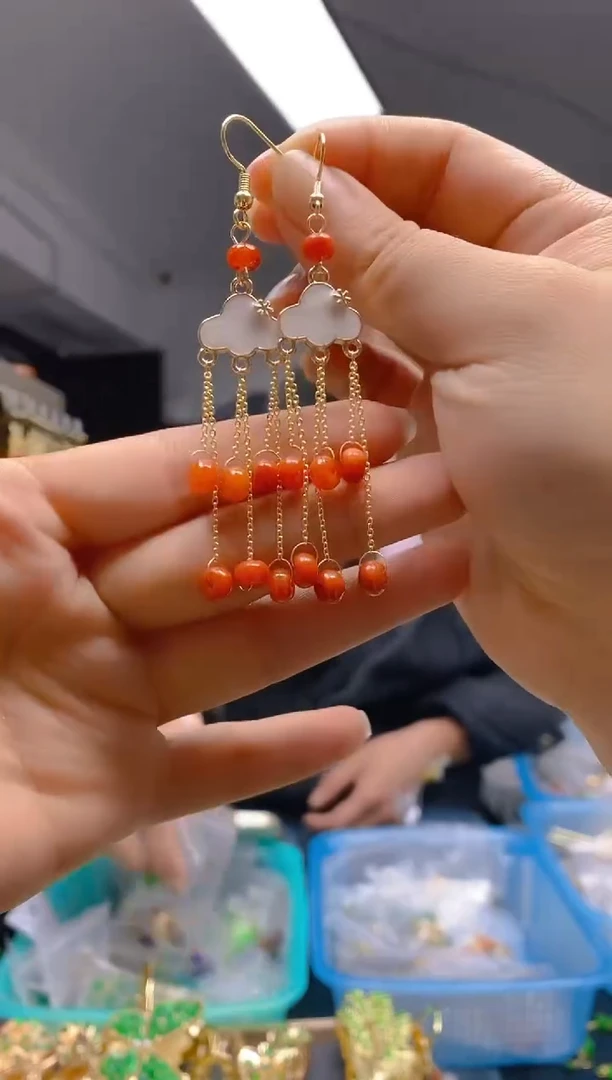 【闪购商品】翡翠耳饰合金0479翡翠耳钩