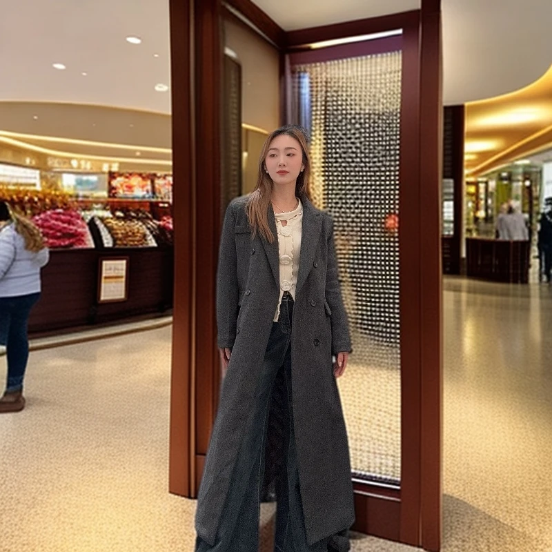 2024新款韩版时尚百搭气质冬季长款毛尼大衣2261-1