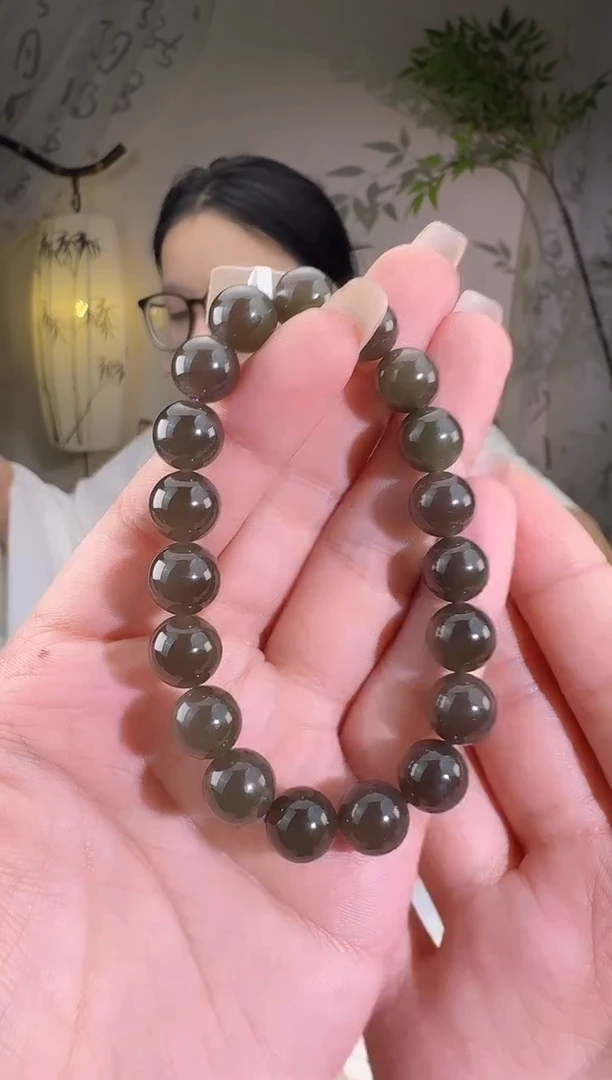 手串未镶嵌和田玉烟紫手串