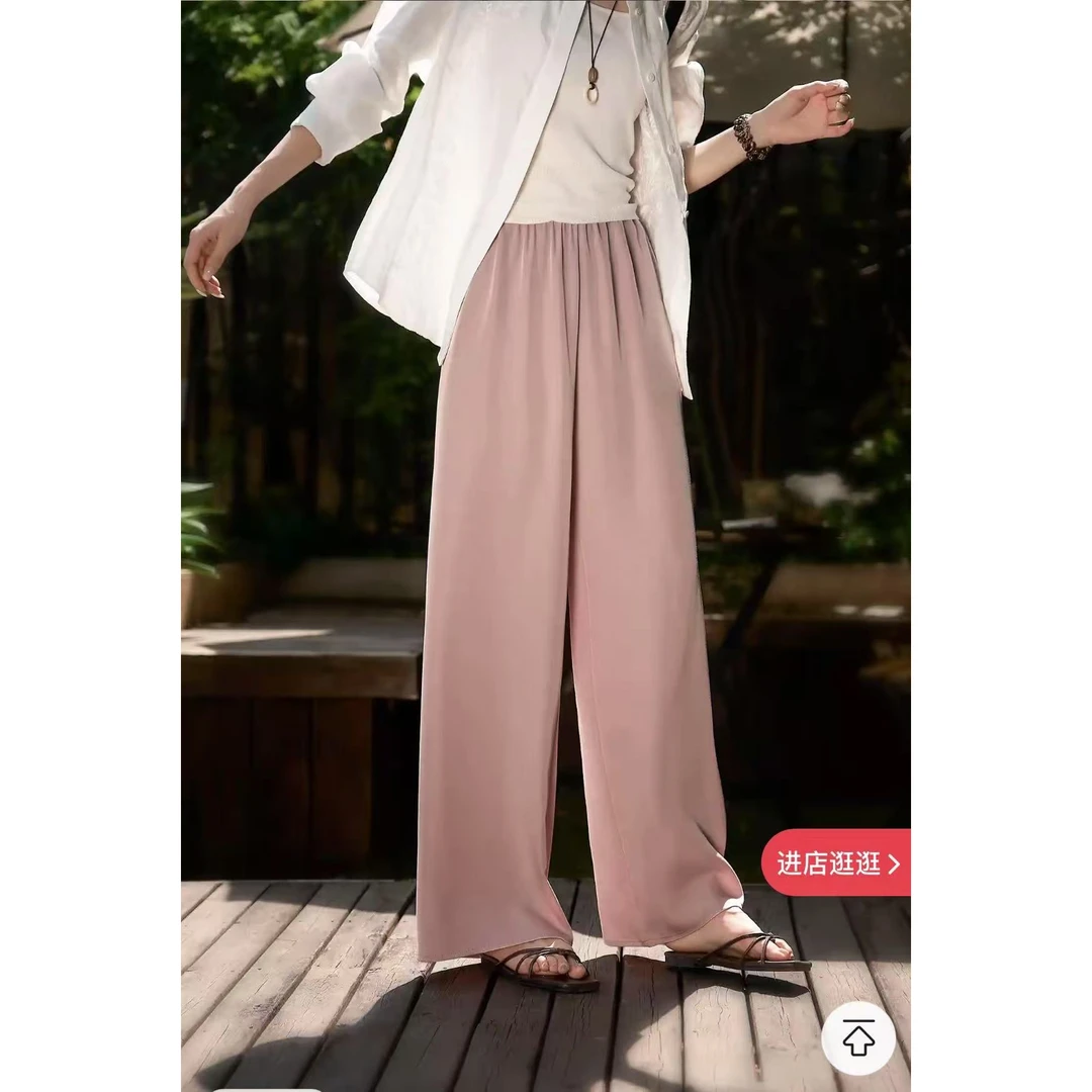 夏季新款天丝醋酸气质百搭女式休闲裤25DAK0906