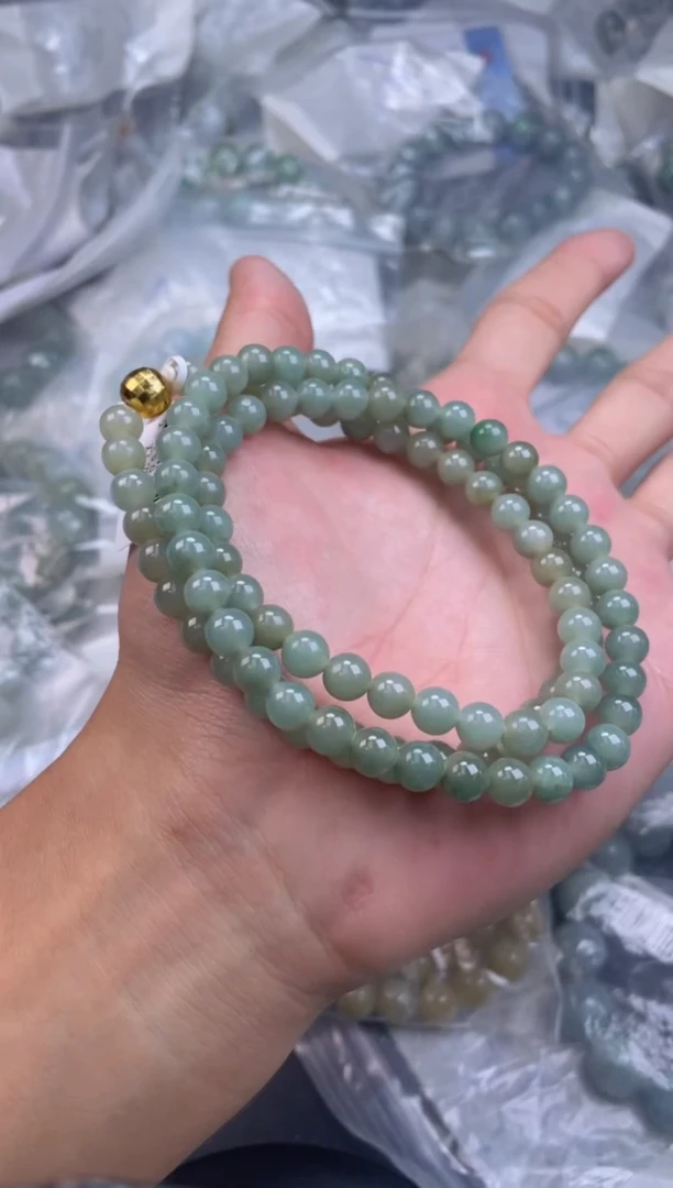 未镶嵌定制翡翠珠串/卡6+