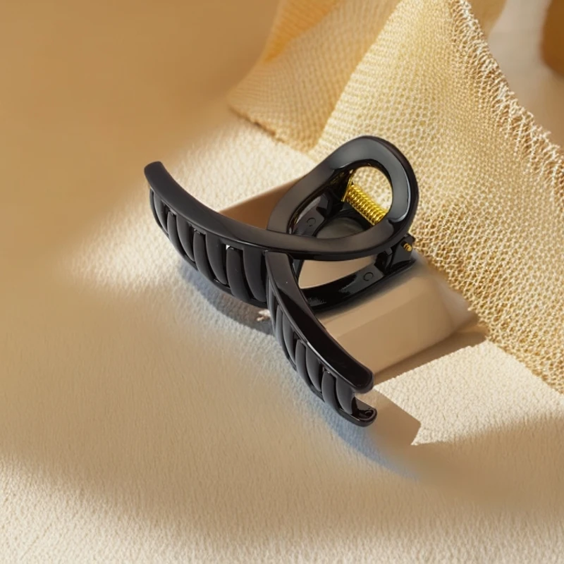 【四指发量】经典小香风气高级可可色11cm大号抓夹F6007法式优雅ins