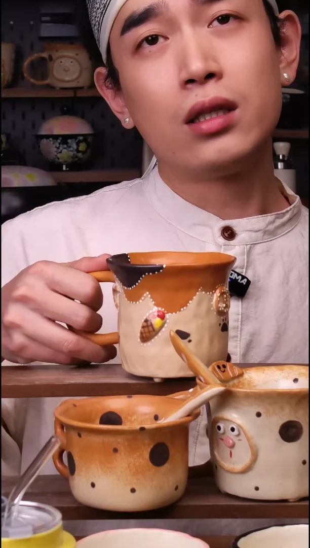 杯子景德镇可爱设计师款陶瓷