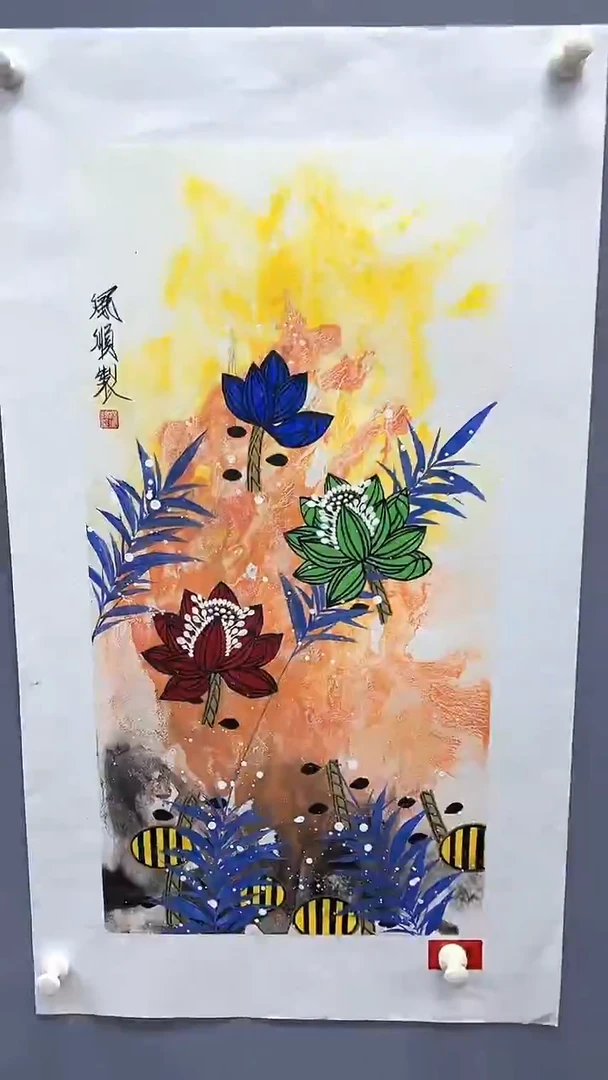 国画杨风顺绘画2pc花鸟