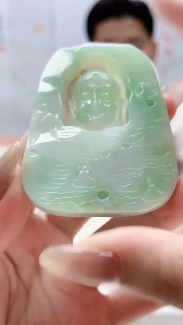未镶嵌定制翡翠4917lr-毛货挂件60