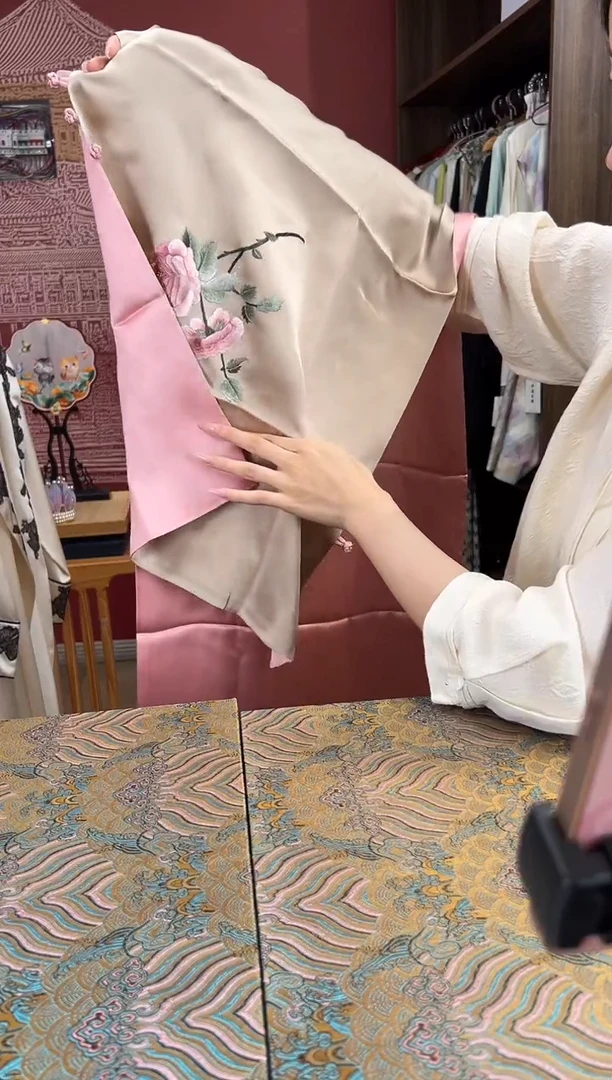 刺绣苏绣100桑蚕丝大披肩