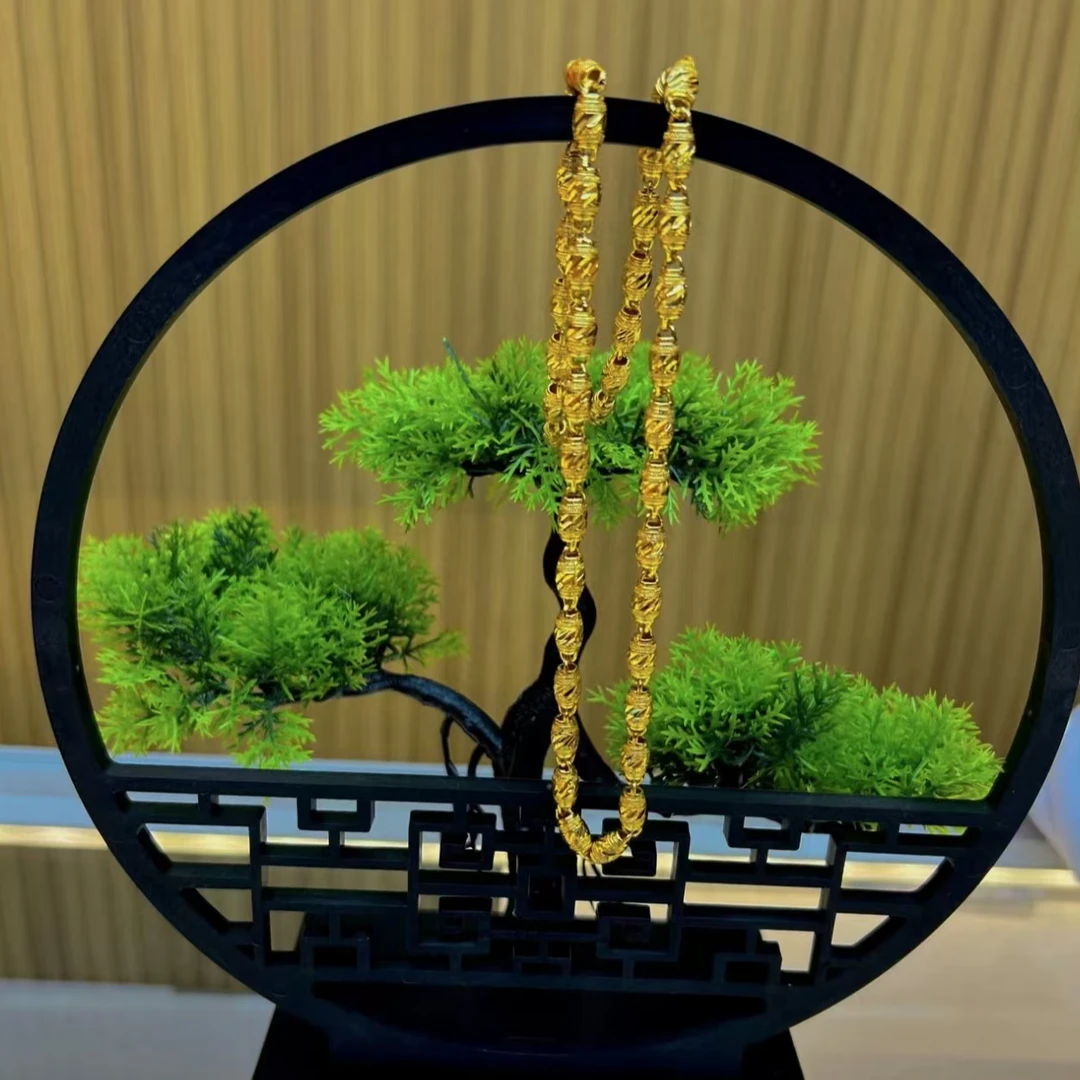 合金项链 合金好物 卡6空心精美橄榄链 60长55克重时尚