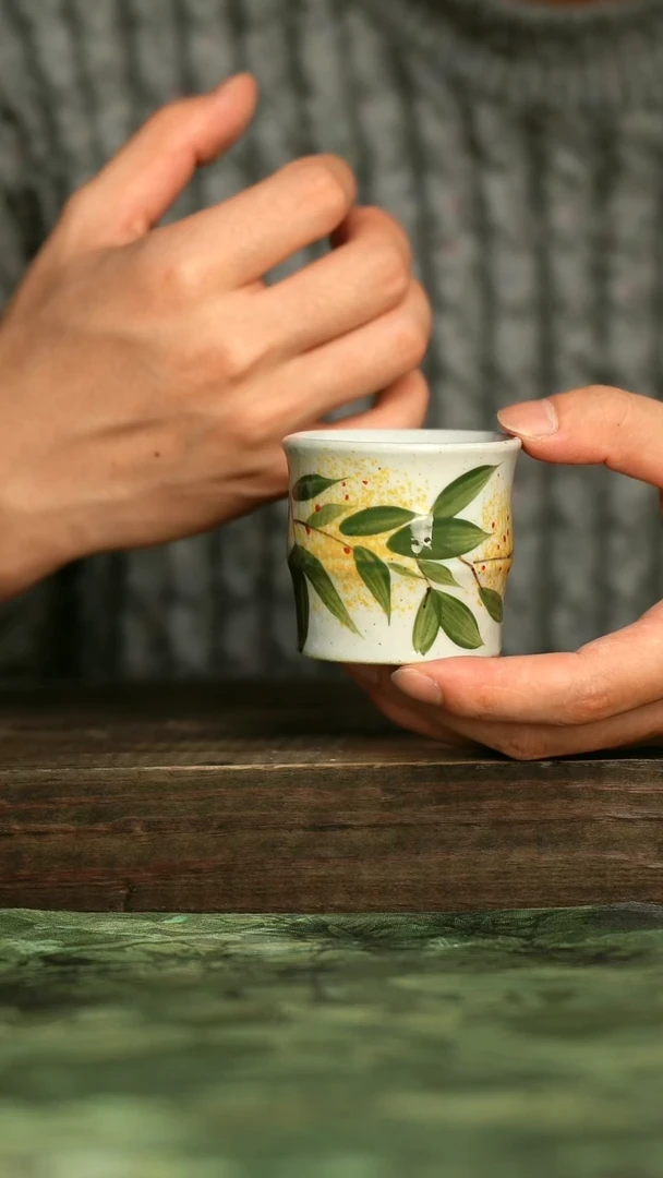 陶瓷青诗集手工手绘瓷器