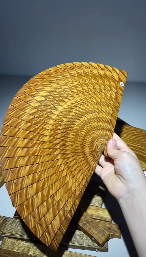 金丝楠21cm金丝楠木小叶桢楠扇885
