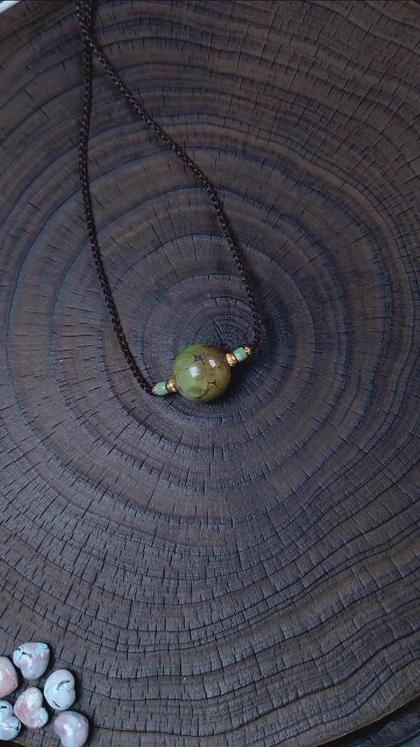 未镶嵌绿松石颈饰圆珠 项链