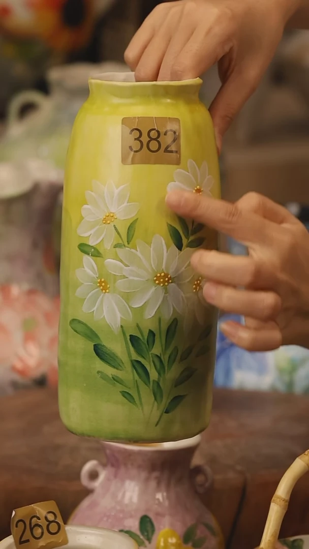 陶瓷382景德镇设计师手作花器摆件侘寂风