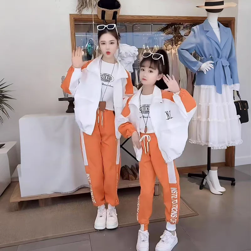 女童春装套装2025新款洋气儿童春秋款运动服中大童女孩春季两件套