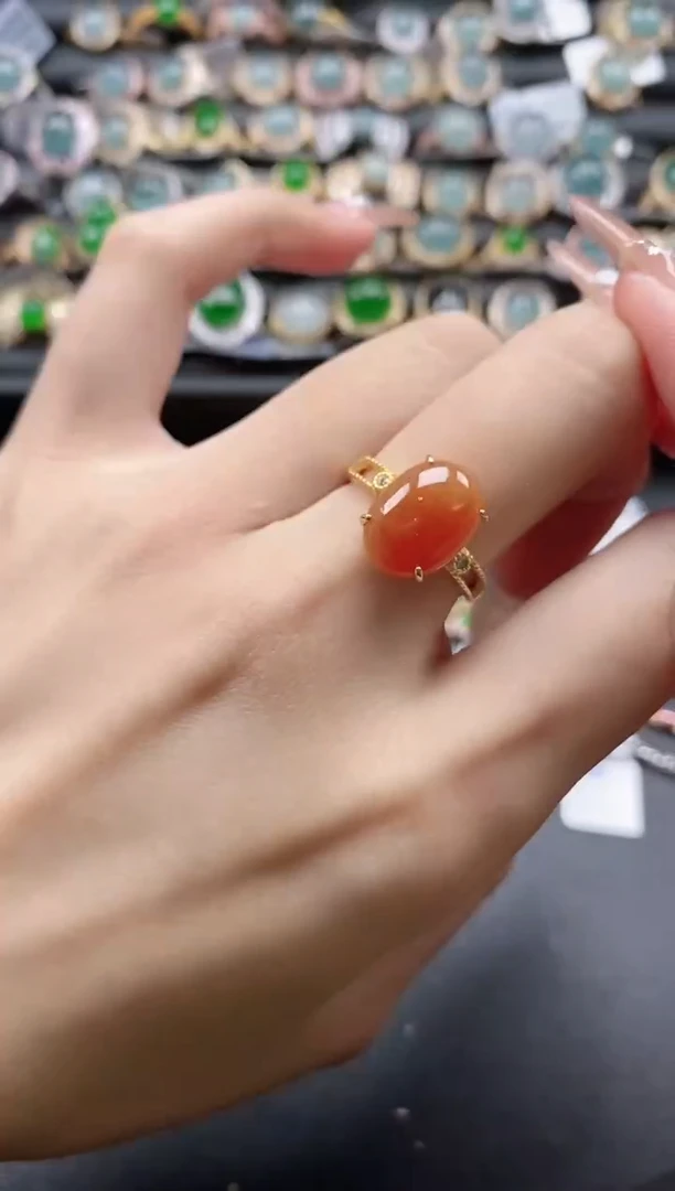 【闪购商品】翡翠戒指银S925镶嵌51511