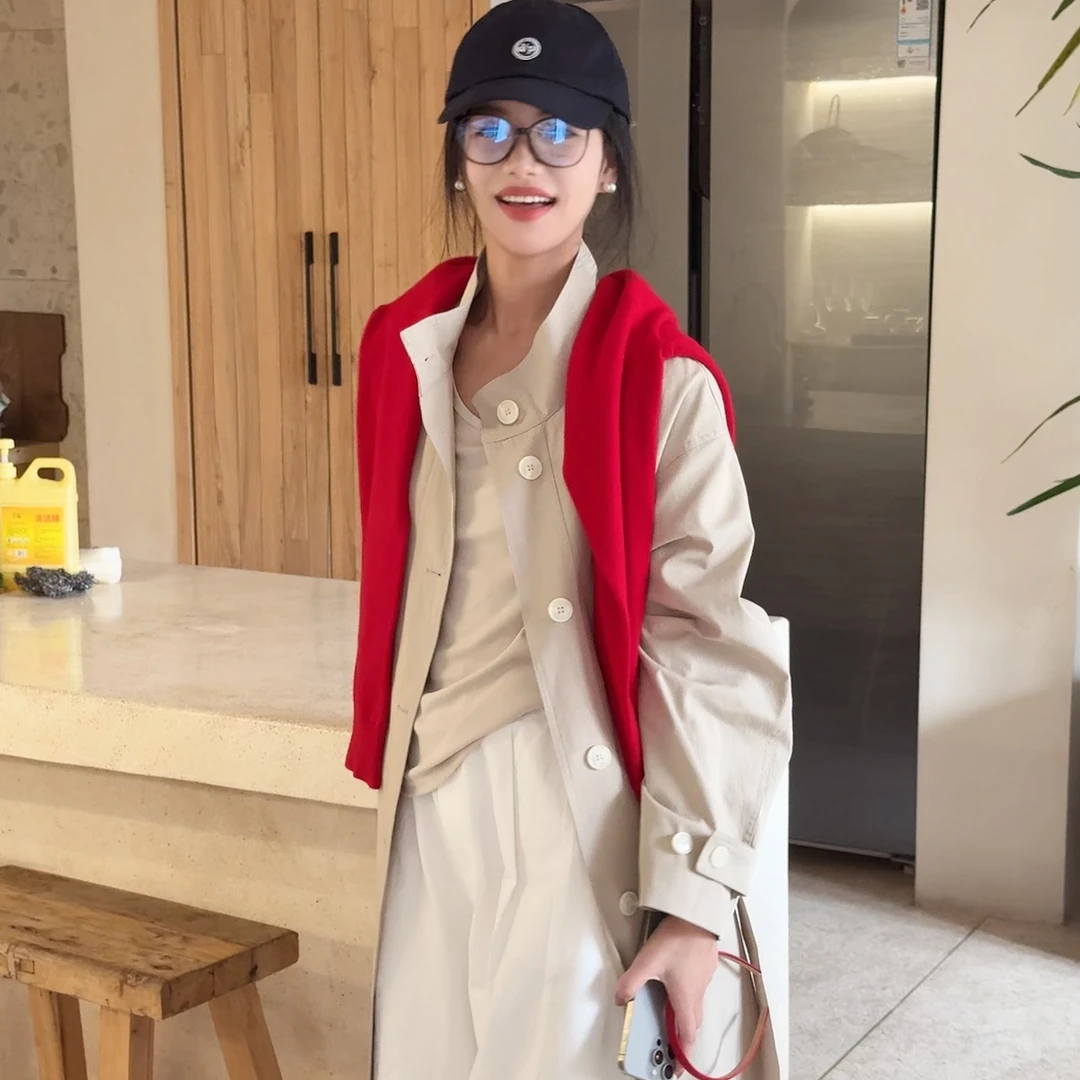 【高智oni】2025春韩代东大门纸片人风衣