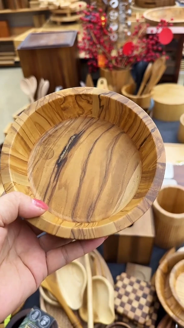 仙*冉橄榄木大瑕疵中号碗