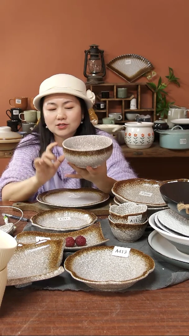 陶瓷A319 一只陶瓷粗陶六寸碗可能微瑕16.5*6.5