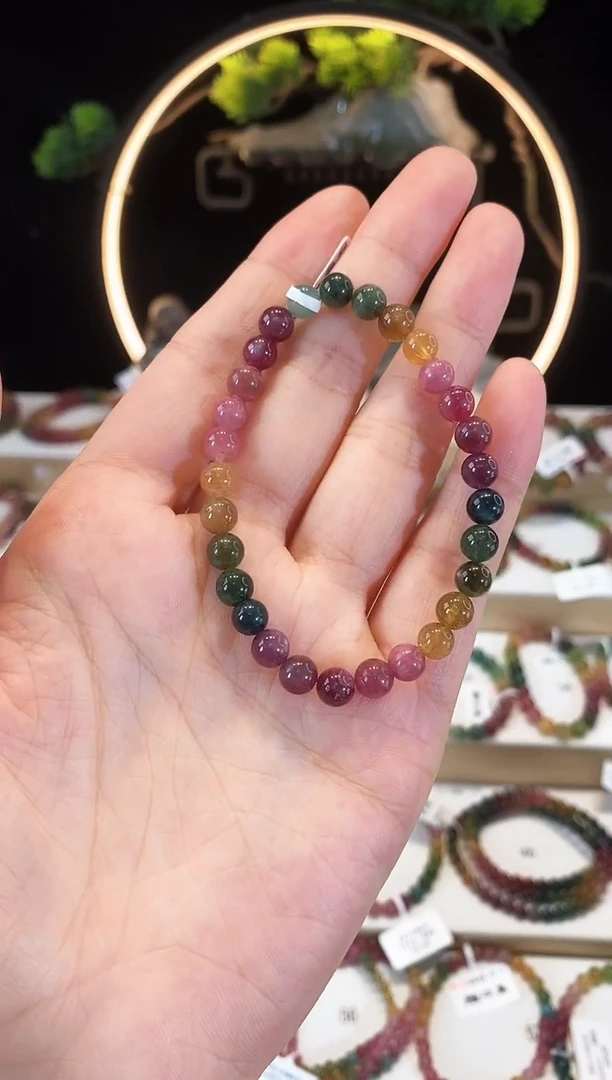 手链未镶嵌碧玺G2640素圈颜色微差