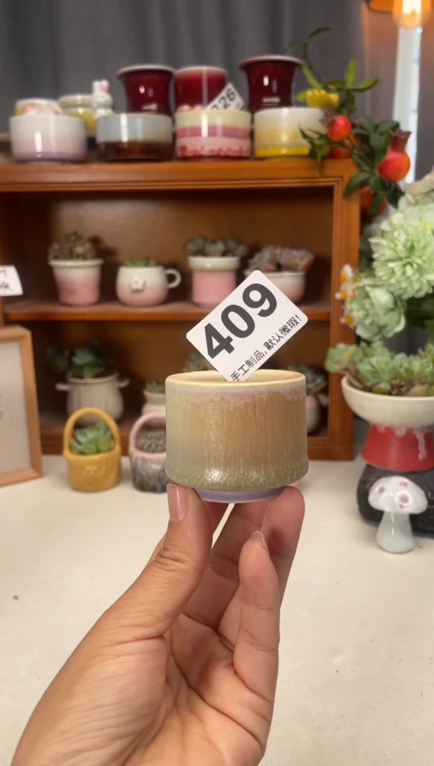 瓷片409知木小芳花盆