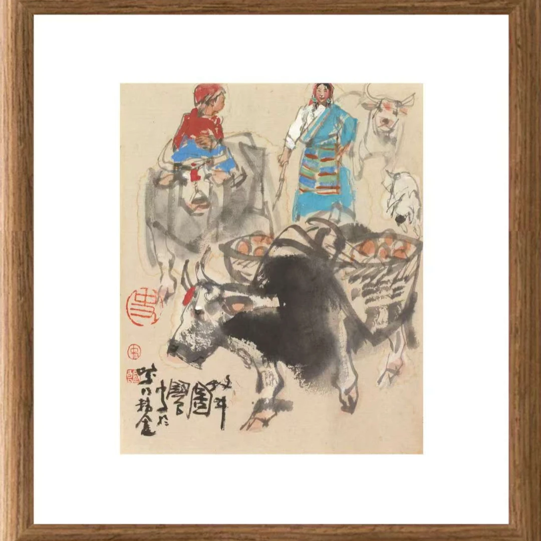 史国良先生  绘画  十二生肖《牛》