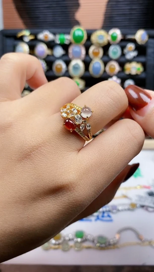 银S925镶嵌戒指翡翠44