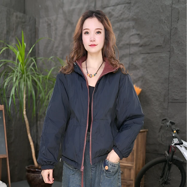 【双面双穿连帽棉服】长袖保暖女厚款常规棉衣棉服外套加厚冬季大