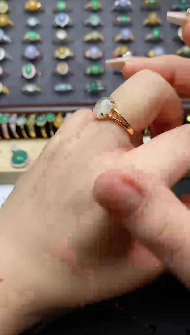 翡翠戒指银S925镶嵌1