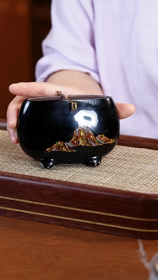 茶壶紫砂漆彩盘香炉