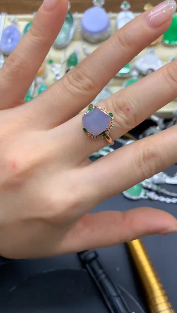 【闪购商品】翡翠戒指18K金镶嵌318-中国好珍宝